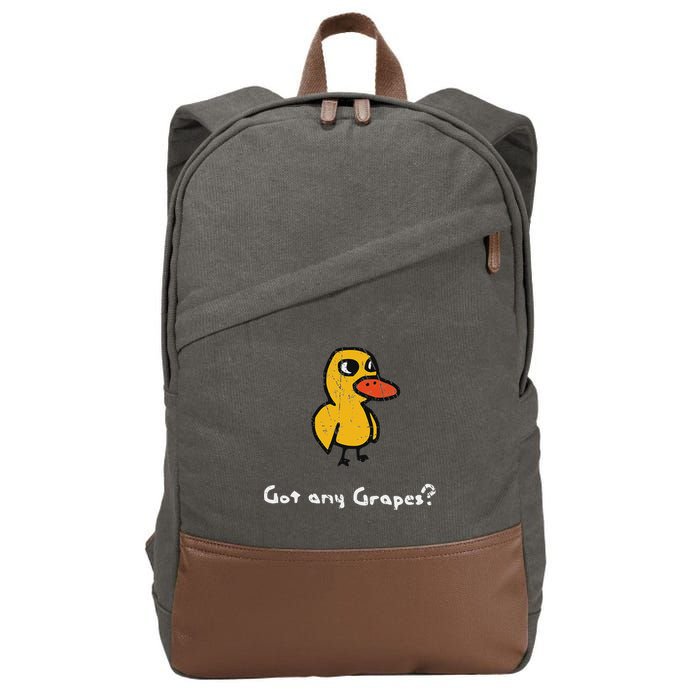 Got Any Grapes Duck Cotton Canvas Backpack