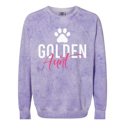 Golden Aunt Golden Retriever Aunt Colorblast Crewneck Sweatshirt