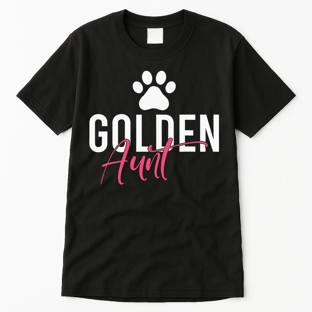 Golden Aunt Golden Retriever Aunt Tall T-Shirt