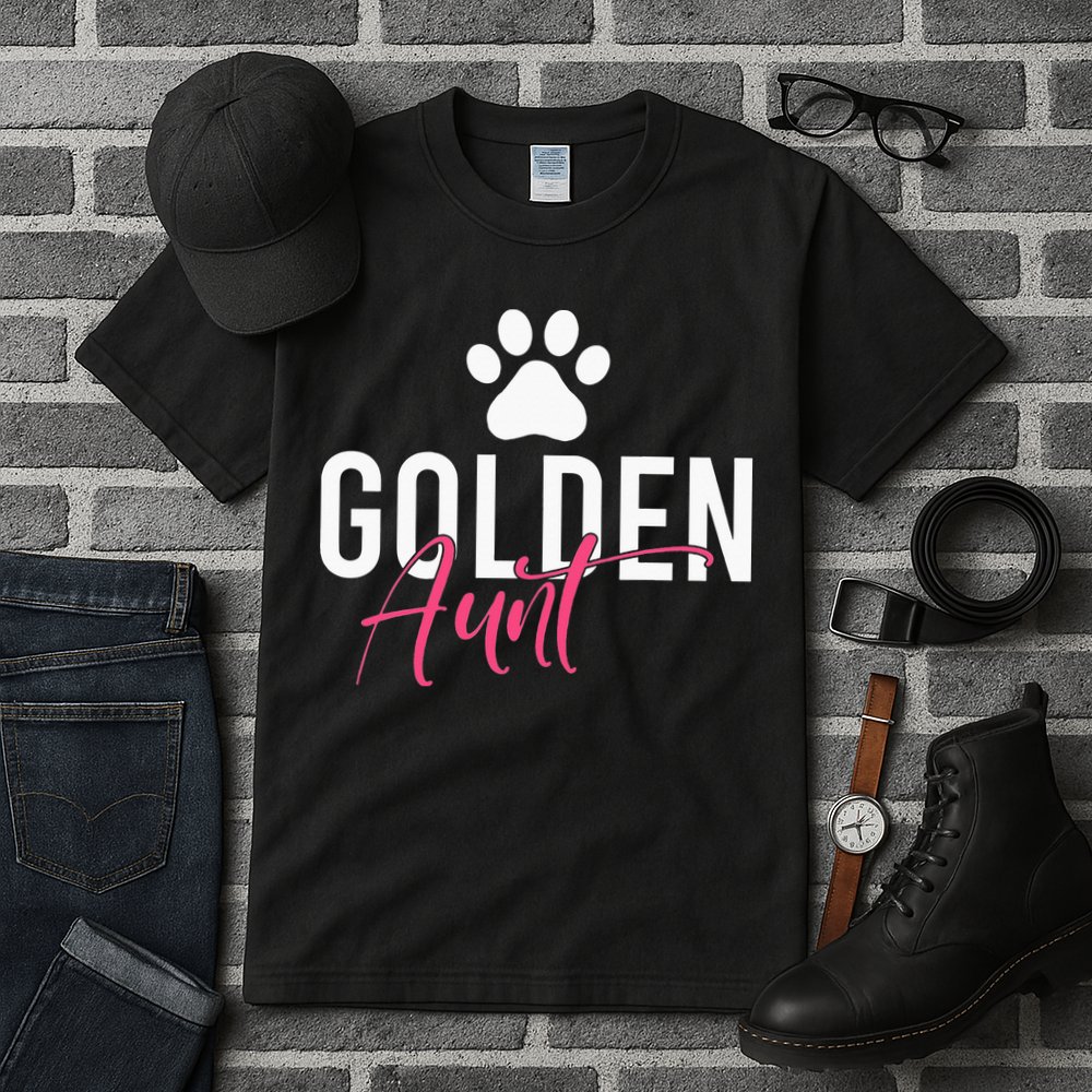 Golden Aunt Golden Retriever Aunt Tall T-Shirt