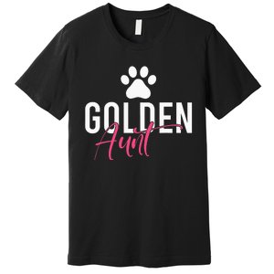 Golden Aunt Golden Retriever Aunt Premium T-Shirt