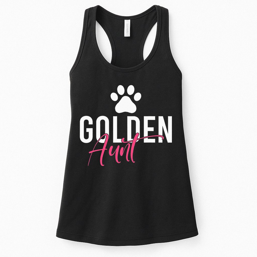 Golden Aunt Golden Retriever Aunt Womens Tank Top