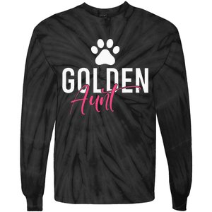 Golden Aunt Golden Retriever Aunt Tie-Dye Long Sleeve Shirt