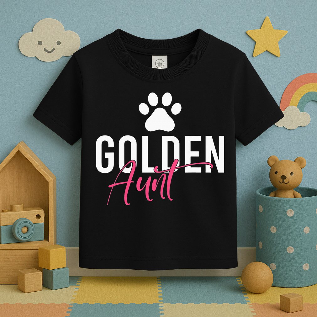 Golden Aunt Golden Retriever Aunt Toddler T-Shirt