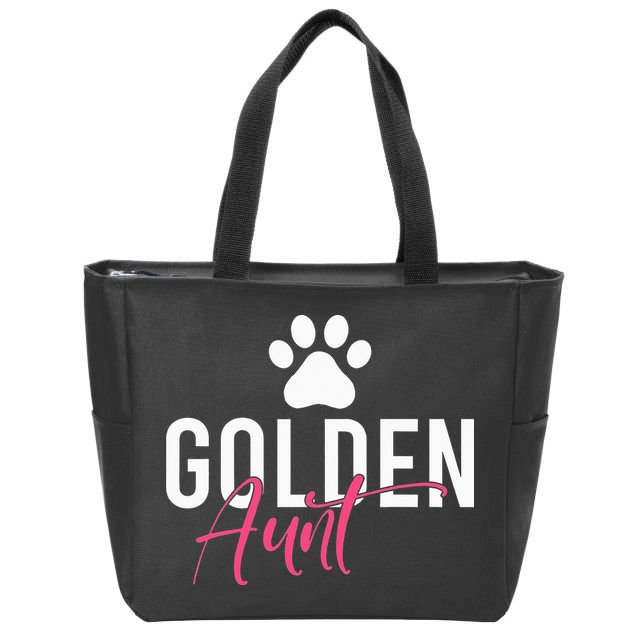 Golden Aunt Golden Retriever Aunt Zip Tote Bag