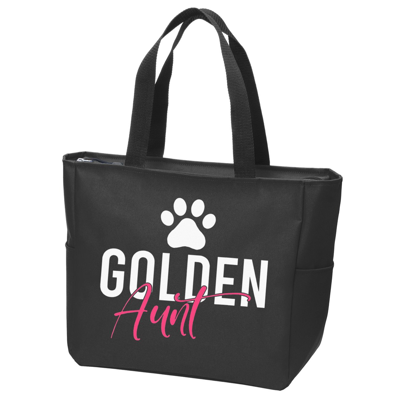 Golden Aunt Golden Retriever Aunt Zip Tote Bag