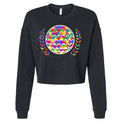 Golf Autism Golf Awareness Acceptance Golfers Tee Gift Cropped Pullover Crew