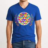 Golf Autism Golf Awareness Acceptance Golfers Tee Gift V-Neck T-Shirt