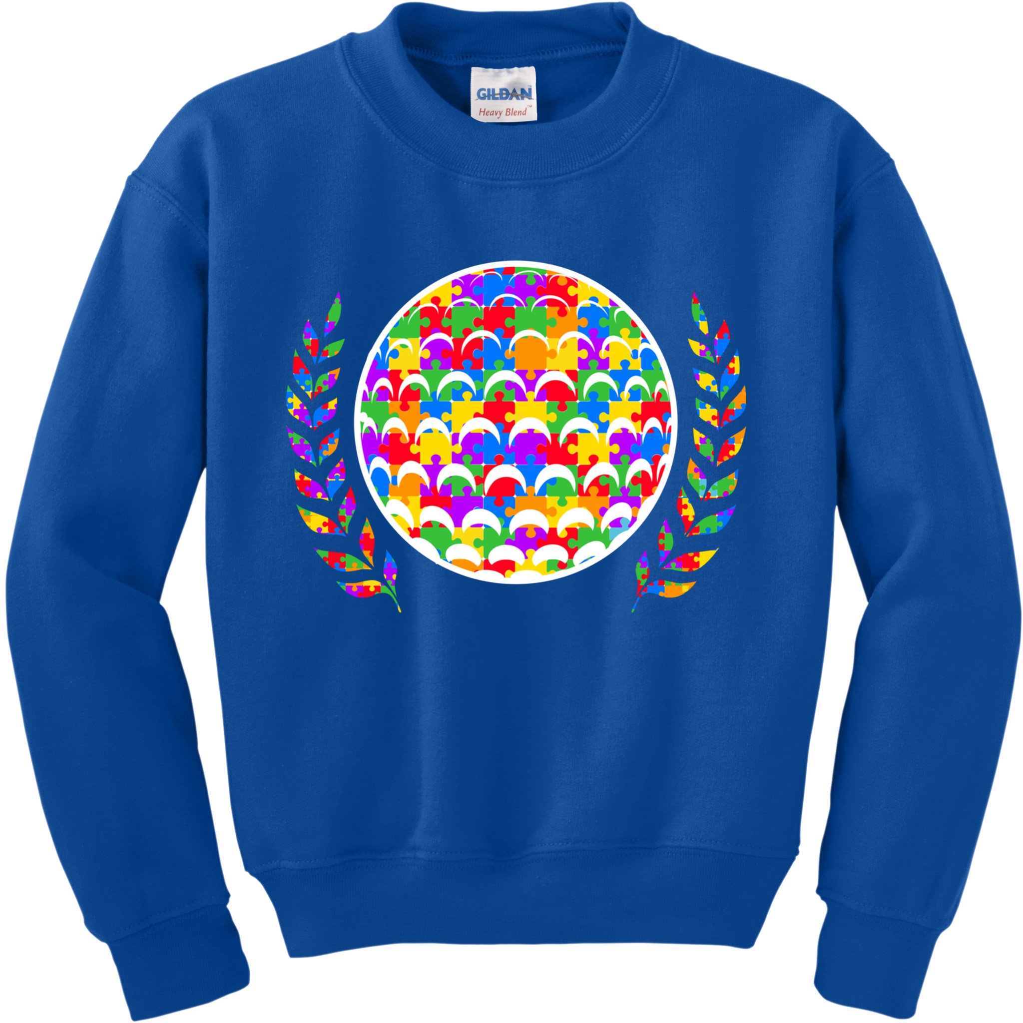 Golf Autism Golf Awareness Acceptance Golfers Tee Gift Kids Sweatshirt