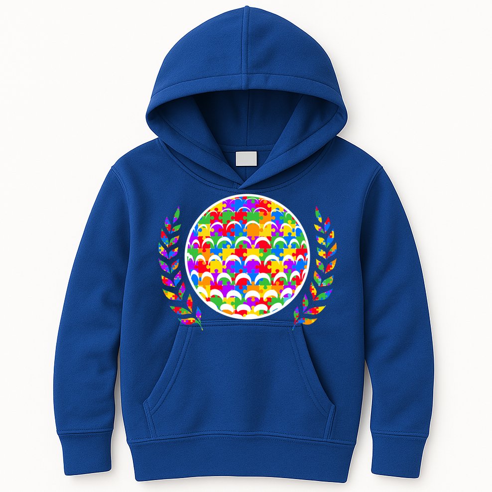 Golf Autism Golf Awareness Acceptance Golfers Tee Gift Kids Hoodie