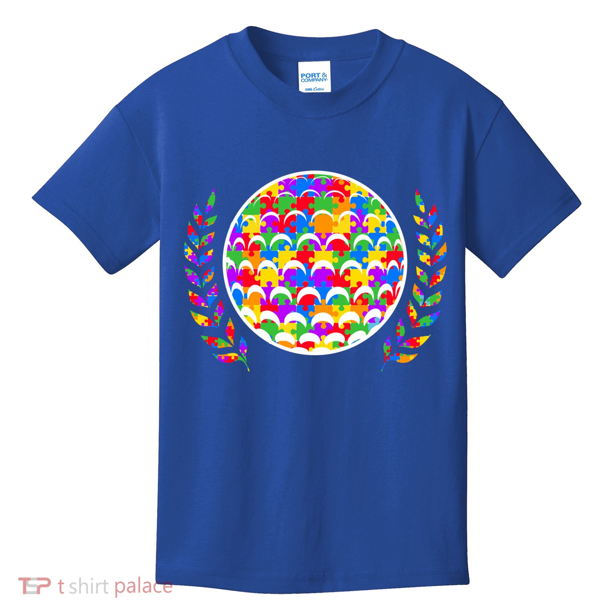 Golf Autism Golf Awareness Acceptance Golfers Tee Gift Kids T-Shirt