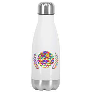 Golf Autism Golf Awareness Acceptance Golfers Tee Gift Stainless Steel Insulated Water Bottle