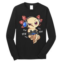 Gaming Axolotl Gamers  Kawaii Video Game  Long Sleeve Shirt