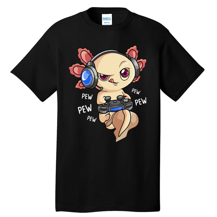 Gaming Axolotl Gamers  Kawaii Video Game  Tall T-Shirt