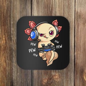 Gaming Axolotl Gamers  Kawaii Video Game  Coaster