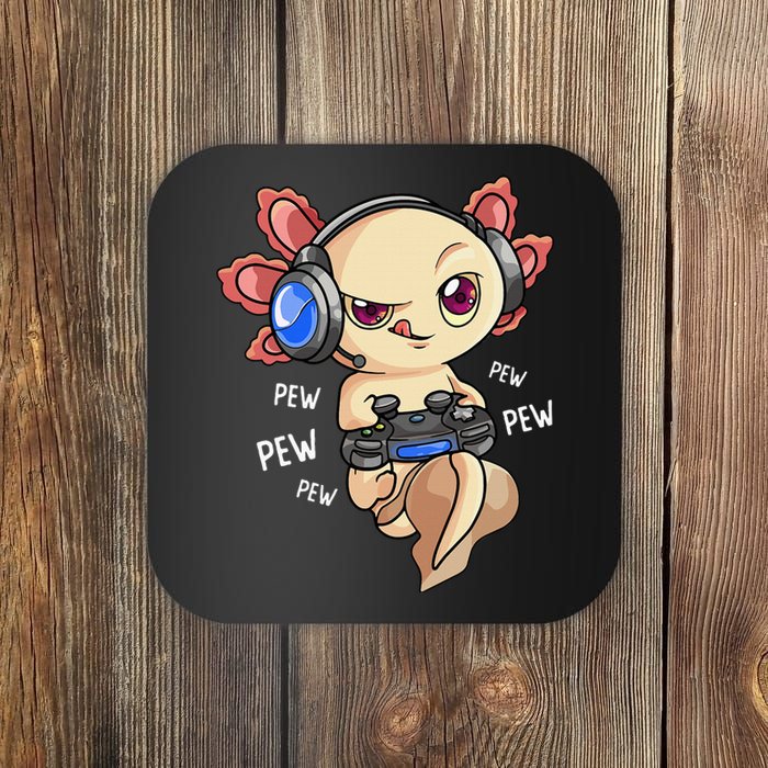 Gaming Axolotl Gamers  Kawaii Video Game  Coaster