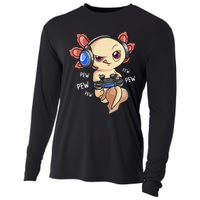 Gaming Axolotl Gamers  Kawaii Video Game  Cooling Performance Long Sleeve Crew