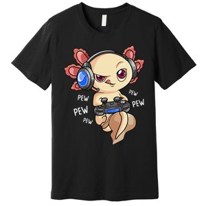 Gaming Axolotl Gamers  Kawaii Video Game  Premium T-Shirt