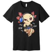 Gaming Axolotl Gamers  Kawaii Video Game  Premium T-Shirt