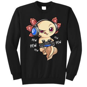 Gaming Axolotl Gamers  Kawaii Video Game  Tall Sweatshirt