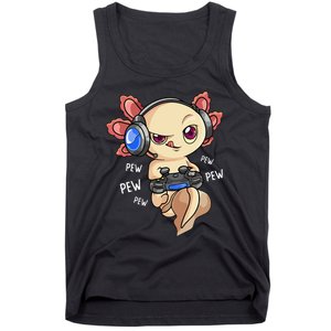 Gaming Axolotl Gamers  Kawaii Video Game  Tank Top