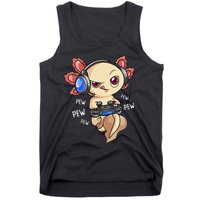 Gaming Axolotl Gamers  Kawaii Video Game  Tank Top