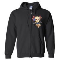 Gaming Axolotl Gamers  Kawaii Video Game  Full Zip Hoodie