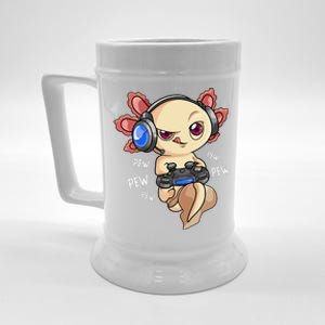 Gaming Axolotl Gamers  Kawaii Video Game  Beer Stein