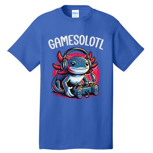 Gamesolotl Axolotl Gamer Anime Gifts Kawaii Tall T-Shirt