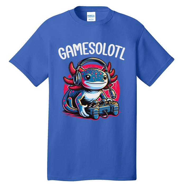 Gamesolotl Axolotl Gamer Anime Gifts Kawaii Tall T-Shirt