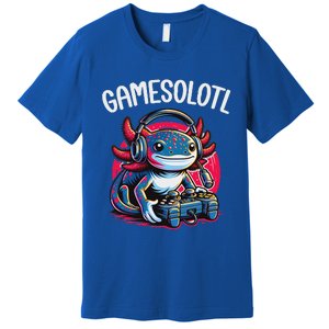 Gamesolotl Axolotl Gamer Anime Gifts Kawaii Premium T-Shirt