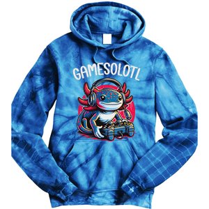 Gamesolotl Axolotl Gamer Anime Gifts Kawaii Tie Dye Hoodie