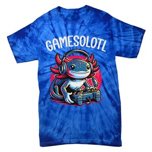 Gamesolotl Axolotl Gamer Anime Gifts Kawaii Tie-Dye T-Shirt