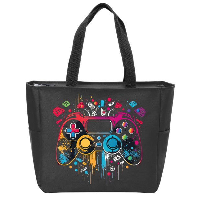 Gamer Aesthetic Graphic Gaming Video Games Teens Zip Tote Bag