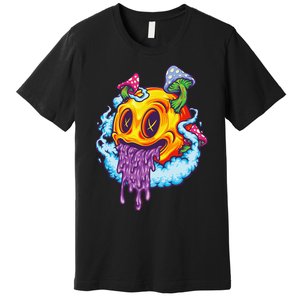 Goblincore Aesthetic Grunge Fungi Mushroom Skull Premium T-Shirt