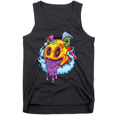 Goblincore Aesthetic Grunge Fungi Mushroom Skull Tank Top