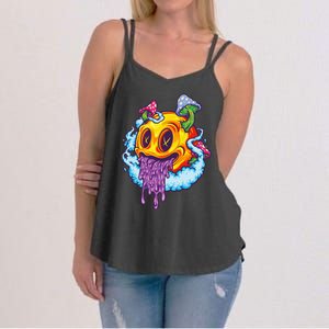 Goblincore Aesthetic Grunge Fungi Mushroom Skull Women's Strappy Tank