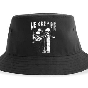 Goth Art Grunge American Gothic Style We Are Fine Occult Sustainable Bucket Hat