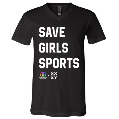 Gays Against Groomers Save Girl Sports Xxxy Athletics V-Neck T-Shirt
