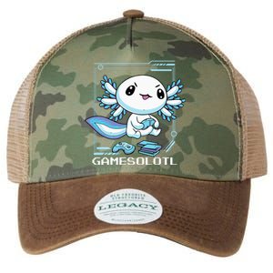 Gamer Axolotl Gamesolotl Fish Gaming Video Gamer Anime Legacy Tie Dye Trucker Hat