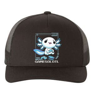 Gamer Axolotl Gamesolotl Fish Gaming Video Gamer Anime Yupoong Adult 5-Panel Trucker Hat