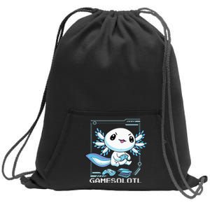 Gamer Axolotl Gamesolotl Fish Gaming Video Gamer Anime Sweatshirt Cinch Pack Bag