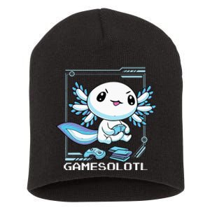 Gamer Axolotl Gamesolotl Fish Gaming Video Gamer Anime Short Acrylic Beanie