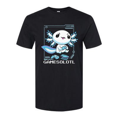 Gamer Axolotl Gamesolotl Fish Gaming Video Gamer Anime Softstyle® CVC T-Shirt