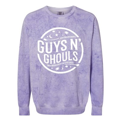 Guys And Ghouls Only Broom Colorblast Crewneck Sweatshirt