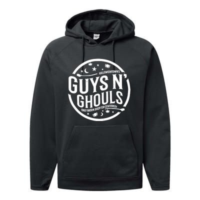 Guys And Ghouls Only Broom Performance Fleece Hoodie