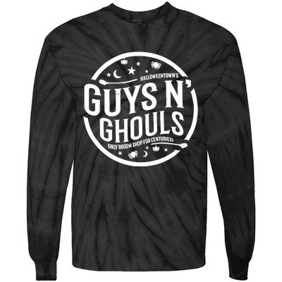 Guys And Ghouls Only Broom Tie-Dye Long Sleeve Shirt