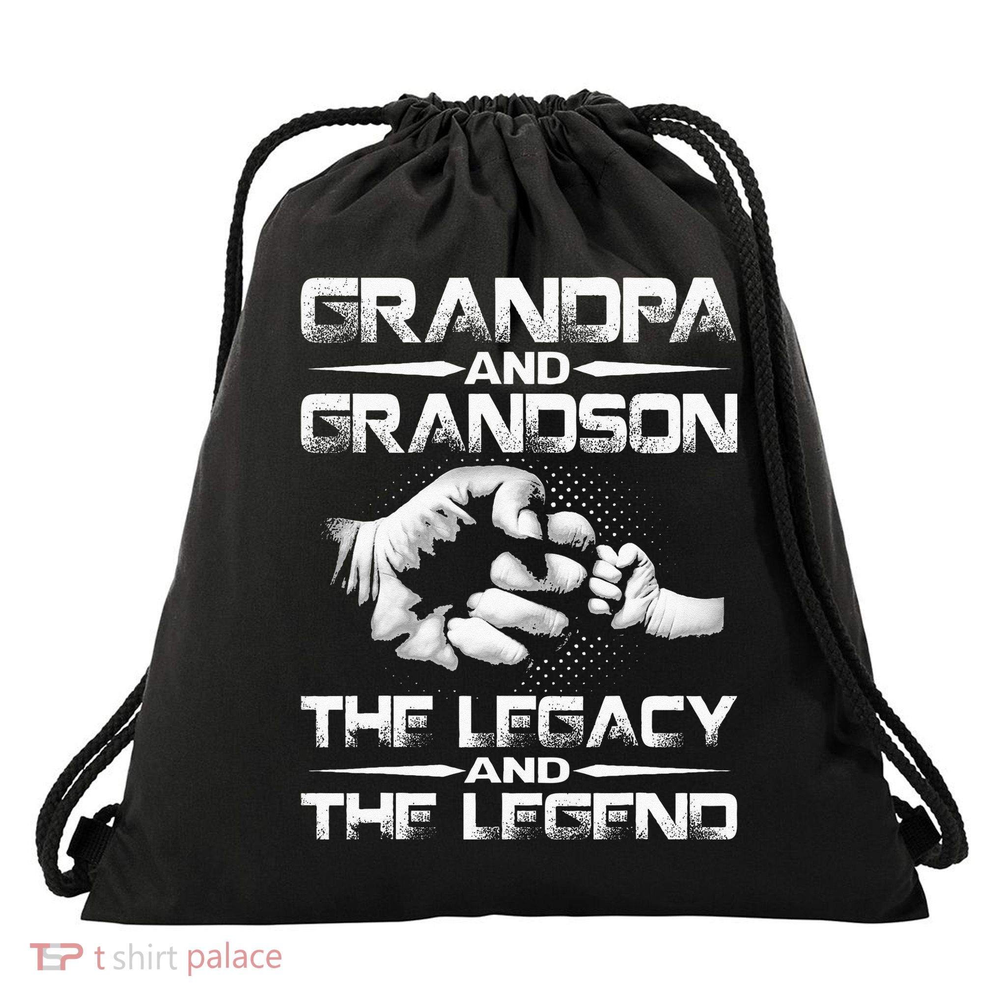 Grandpa And Grandson The Legend And The Legacy Drawstring Bag