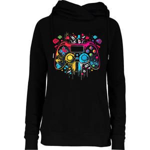 Gamer Aesthetic Graphic Gaming Video Games Boys Teens  Womens Funnel Neck Pullover Hood