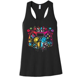 Gamer Aesthetic Graphic Gaming Video Games Boys Teens  Women's Racerback Tank